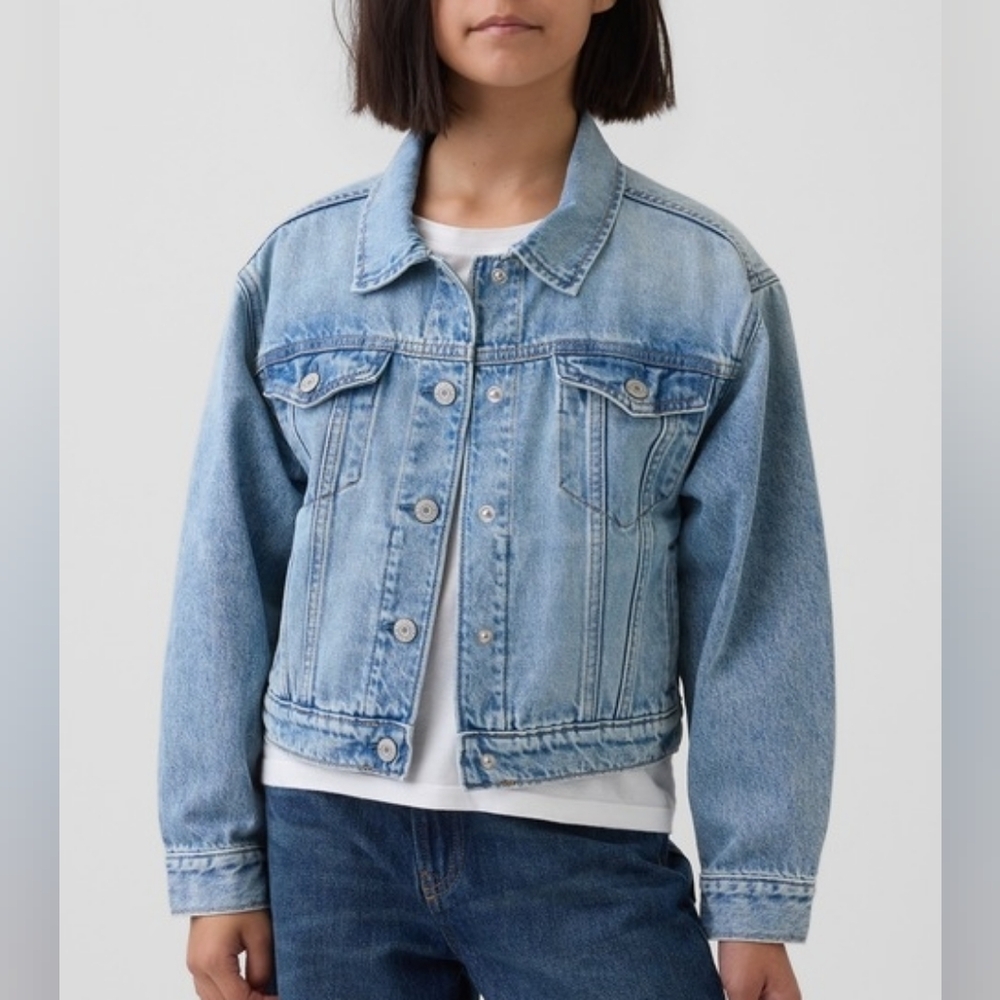 GAP Kids Icon Denim Jacket Size Large